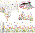 Kochorie 100 Ft x 54 Inch Spring Flower Tulip Tablecloth Roll Plastic Floral by Kochorie