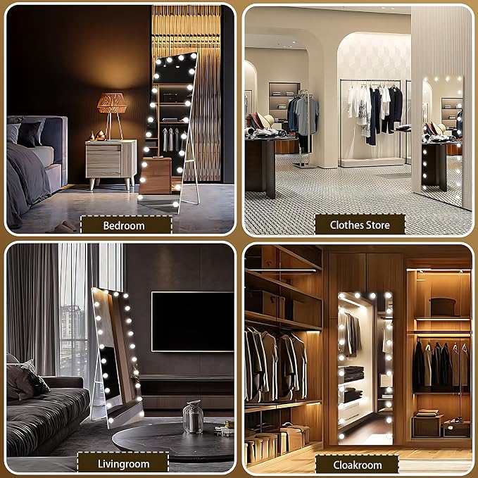 Kosmonia 66x22 Hollywood Full Length Mirror - Image 6