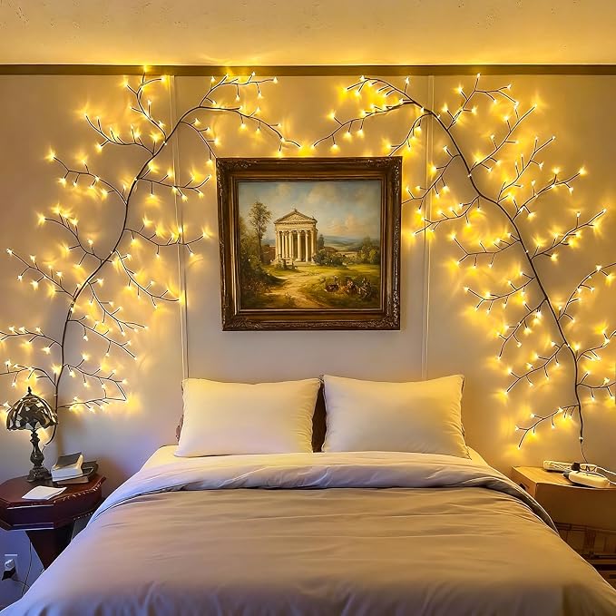 Enchanted Willow Vine Lights for Wall: 7.5FT led Twinkling Tree Branch Light by SolarOutdoorLights