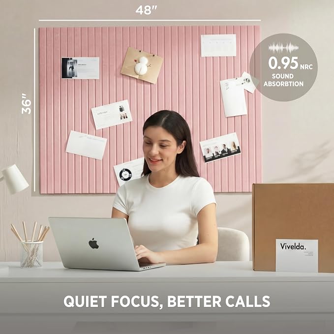 VIVELDA Large Bulletin Board 48"x36"- Office Wall Organizer to Replace Your Old - Image 5