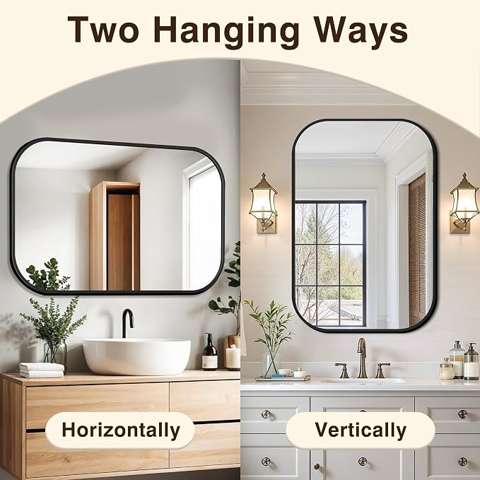 FICTOR Bathroom Vanity Mirror for Wall, 2 Pack 28" x 40" Rectangle Bathroom - Image 6