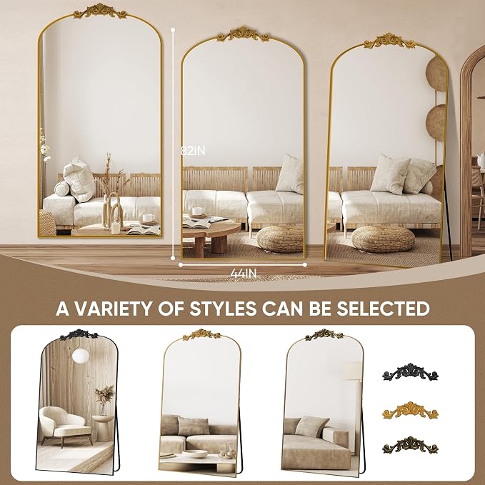 Antok Arched Full Length Mirror, Full Body Mirrors - Image 6