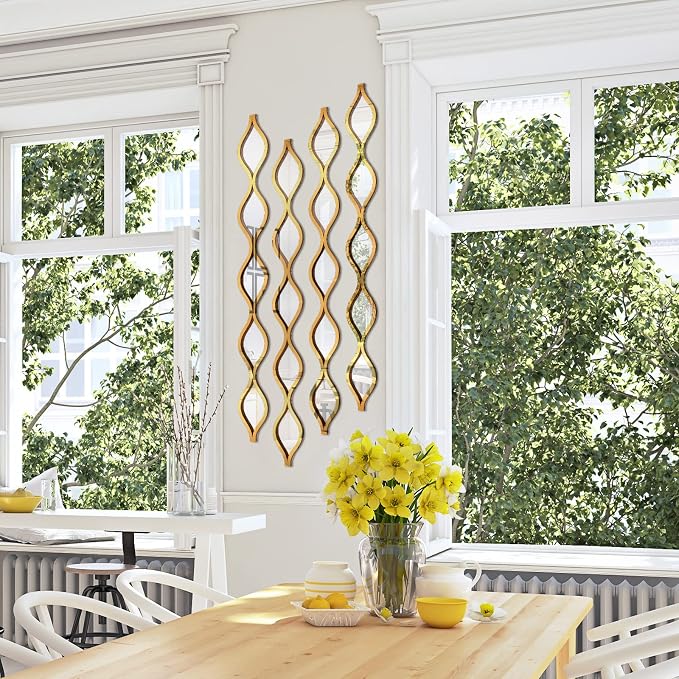 Yulejo 6 Pcs Acrylic Teardrop Mirror Decor - Image 4