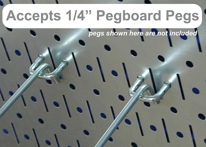 Wall Control Pegboard 32in x 16in Green Metal Pegboard Tool Board Panel - Image 5