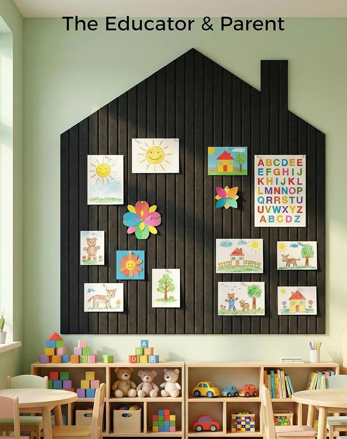 Aothia 12-Pack Felt Bulletin Board Tiles 48"x36", Modular Pin Board - Image 8