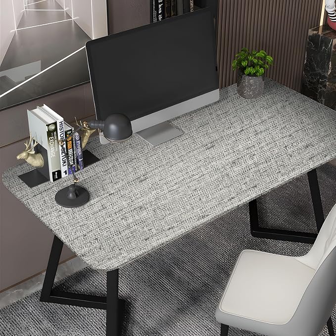 15.75"x393.70" Gray Wallpaper Grasscloth Peel and Stick Wallpaper Faux Linen - Image 6