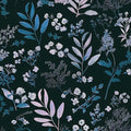 Laatse Vintage Wallpaper Peel and Stick Dark Floral Wallpaper 17.5'' x 393'' by Laatse