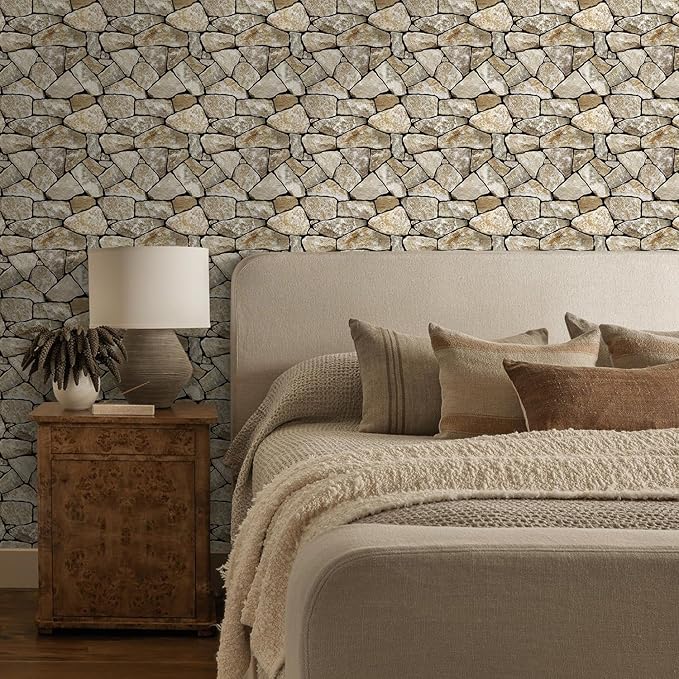 3D Peel and Stick Faux Stone Wall Panels 11.8" x 11.8" 10-Pack, Stone-Look Wall - Image 8