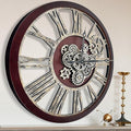 The B-Style Large Real Moving Gears Wall Clock 30 inch Rustic Retro Industrial by TheB-StyleTB