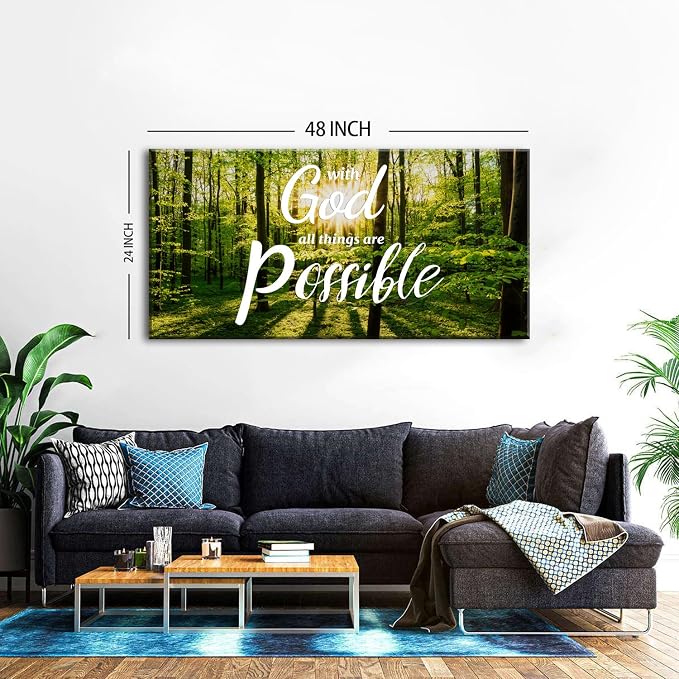Christian Wall Art Nature Forest Pictures Wall Decor - Image 3