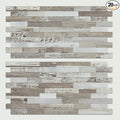 AULIGET 20 Sheets Peel and Stick Backsplash, Coffee & Brown Wood Look PVC Mixed by AULIGET