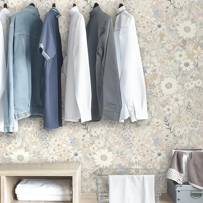 Wallpaper Peel and Stick Floral Wall Paper Removable Waterproof - Image 5