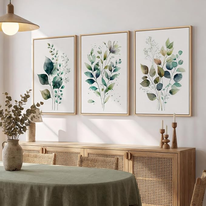 Framed Green Botanical Wall Art - Image 4