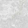 Heroad Peel and Stick Wallpaper Grey and White Vintage Forest Animals Floral by HeroadBrand