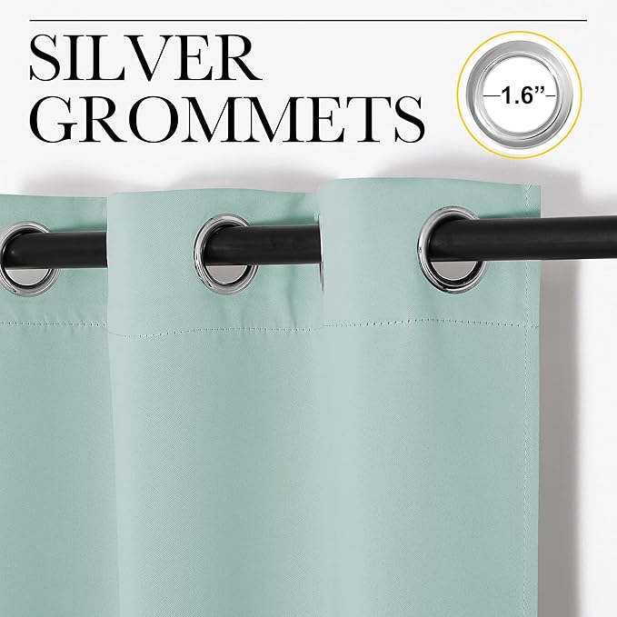NICETOWN Window Curtain Panels, Thermal Curtains Insulated Solid Grommet - Image 3