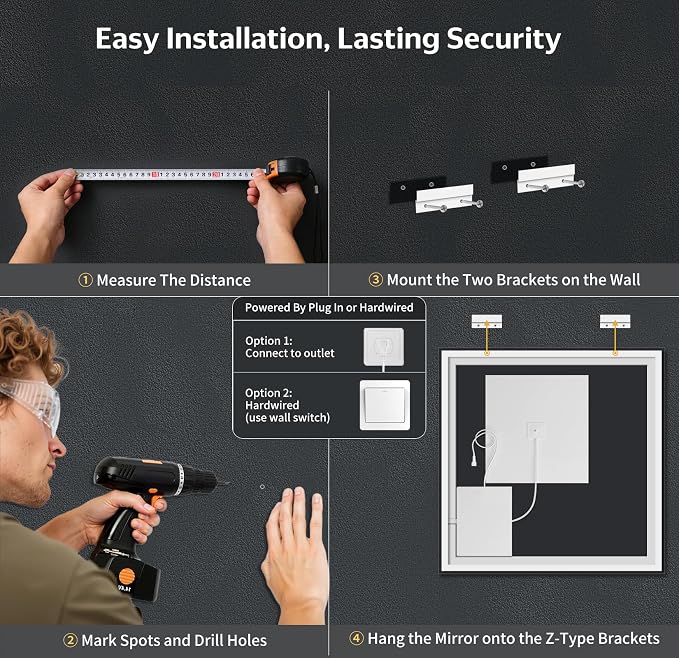 36"x36" LED Bathroom Mirror - Image 9