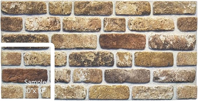 Dundee Deco 3D Wall Panels Faux Brick by DundeeDeco