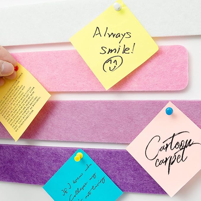 8 Packs Felt Pin Board Bar Strips Bulletin Board - Image 3