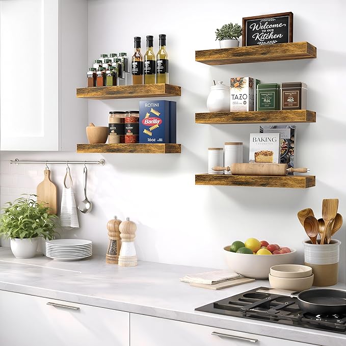 Sorbus Floating Shelves for Wall – 16 Inch Floating Shelf for Kitchen, Living - Image 5