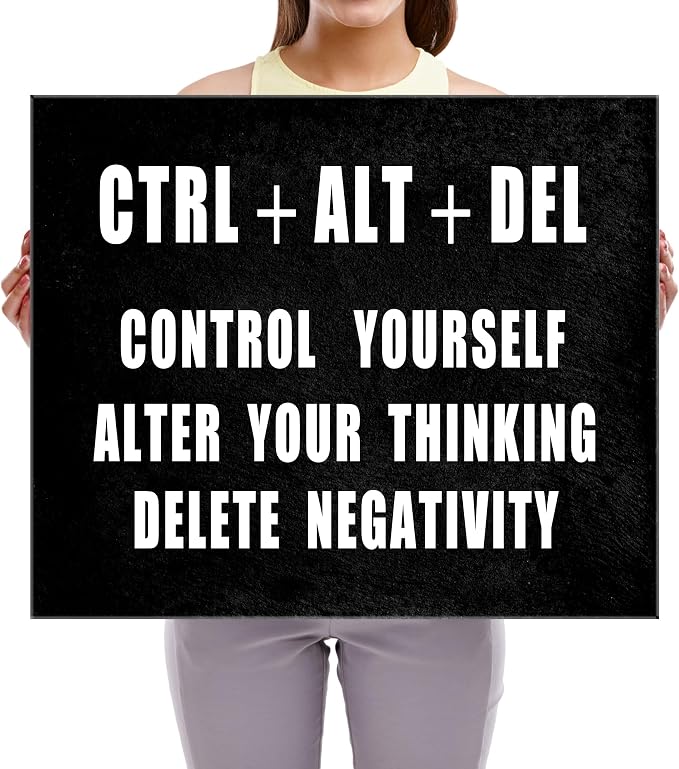 Pyradecor Motivational CTRL+ALT+DEL Classroom Positive Quotes Inspirational - Image 6
