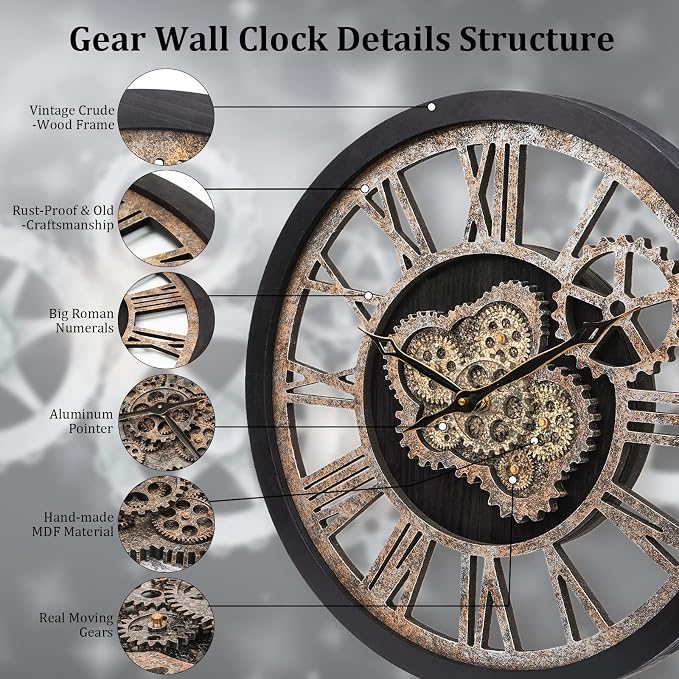 HOIBAI Large Wall Clock, Wall Clocks - Image 7