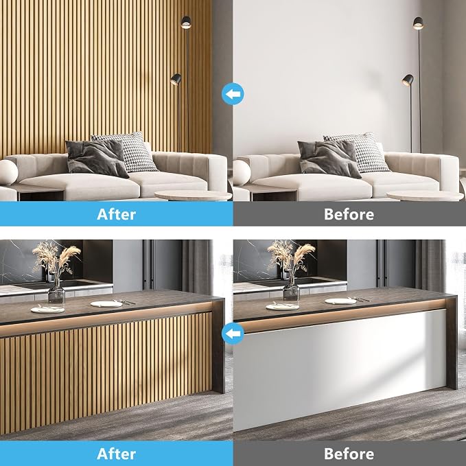 Art3d 6-Piece Wood Slat Panels for Stylish Interior Decor and Ceiling Decoration - Image 3