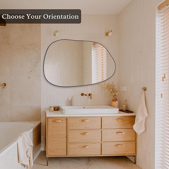 PERFNIQUE Irregular Wall Mirror Asymmetrical Mirror, Decorative Modern Wall - Image 5