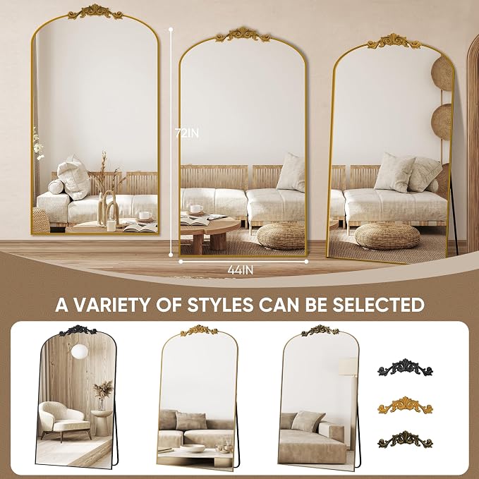 Antok Arched Full Length Mirror, Full Body Mirrors - Image 7