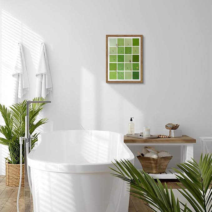 Framed Modern Green Wall Art, Minimalist Summer Swimming Pool Canvas Wall Decor - Image 2