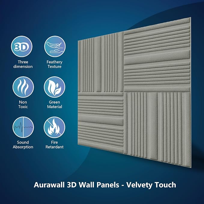 Velvet 3d wall panels for Interior wall Decor peel and stick, Soundproof - Image 5