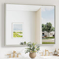 Keonjinn 48 x 36 Inch Brushed Nickel Bathroom Mirrors by Keonjinn
