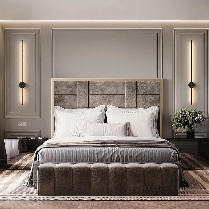 Battery Operated Modern Wall Sconces, Dimmable Wireless Wall Light Set of Two - Image 9
