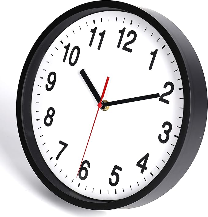 Foraineam 2-Pack Silent Non Ticking Wall Clock - Image 3