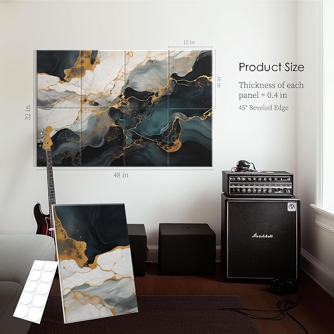 JaneTech 8-Pack Acoustical Wall Panels 48x32 Inches Acoustic Panels Sound - Image 4