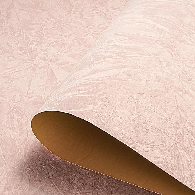 30"x160" Large Self Adhesive Soft Velvet Wallpaper Peel and Stick Light Pink by HelloWall