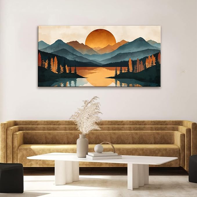 Suconvng Mountain Boho Wall Art - Image 4