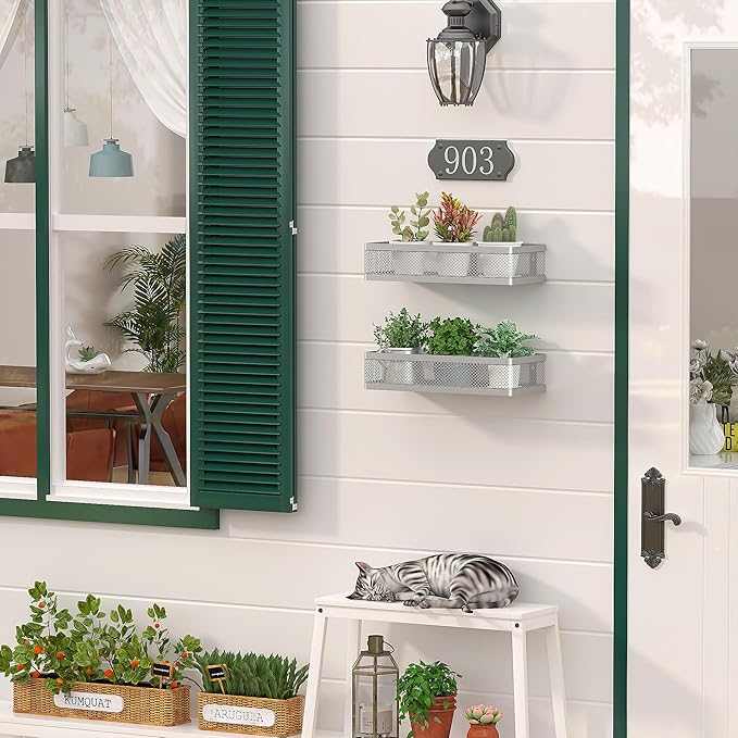 PUSDON Mesh Shower Caddy Wall Mount, Heavy Duty Adhesive Bathroom Shelf - Image 2