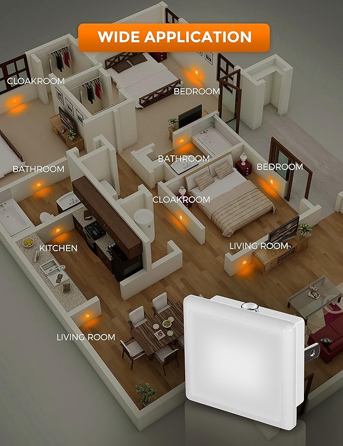 L LOHAS LED Night Lights Plug into Wall 2-Pack, 0.3W Plug in Night Light - Image 7