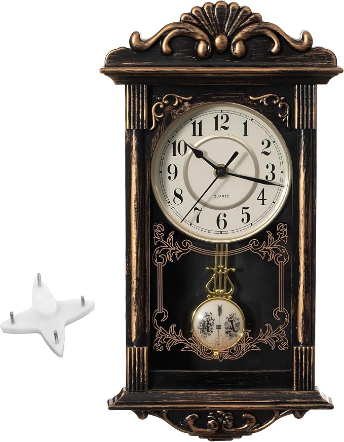 Clockswise Vintage Grandfather-Style Wall Clock by Clockswise