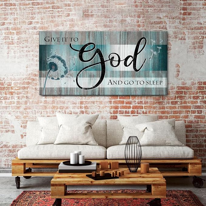 Extra Large Christian Wall Decor Scripture Wall Art Give It to God and Go to - Image 2
