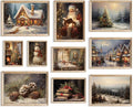 KBKBART Christmas Wall Art Prints Set of 10, Winter Christmas Picture Wall by KBKBART