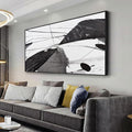 Abstract Canvas Art Home Wall Decor Black and White Abstract Wall Art Framed by VHMING