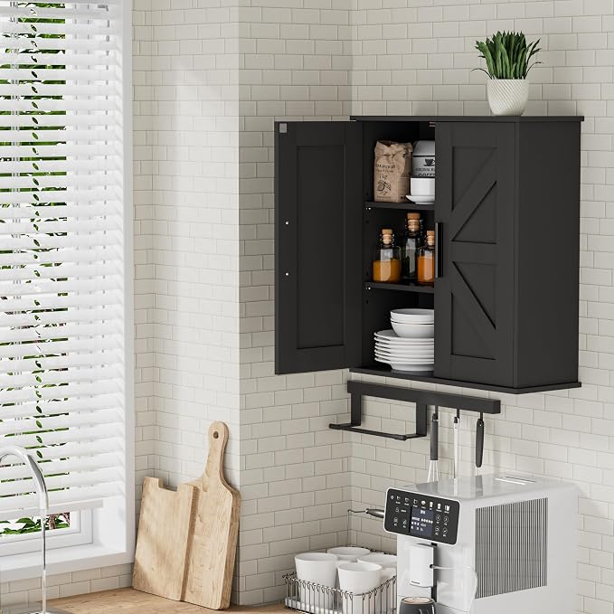 Homleke Bathroom Wall Cabinet, Over Toilet Storage Cabinet - Image 7