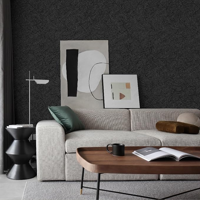 Dark Grey Peel and Stick Self Adhesive Wallpaper - Image 2