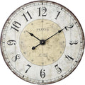 24 Inch Large Wall Clock, Rustic Round Farmhouse Wall Clocks by MACVAD