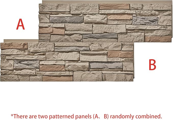 Faux Stone Wall Panels 1-Pack PU Stone Veneer Siding, Mortarless 46.25x12.88 - Image 5