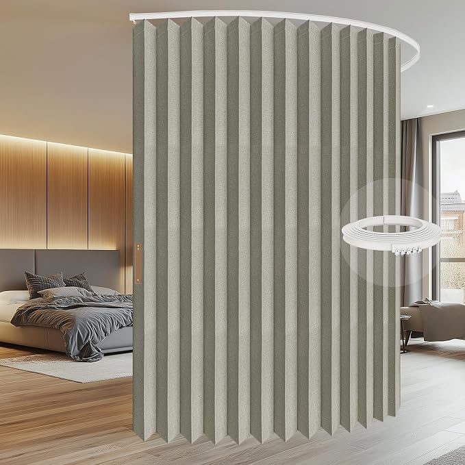 Room Divider Curtain Sets with Flexible Ceiling Track, Privacy Soundproof - Image 2