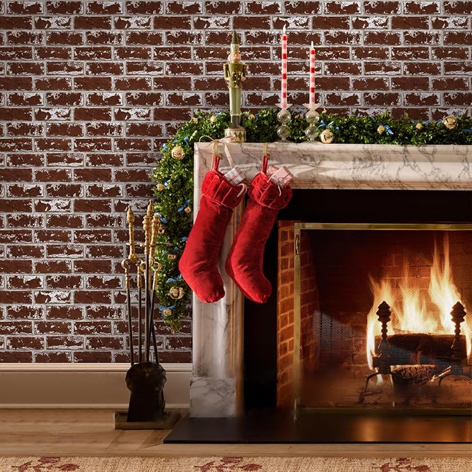 3D Faux Brick Wall Panels Peel and Stick, Small Brick-Look Textured Wall Sticker - Image 9