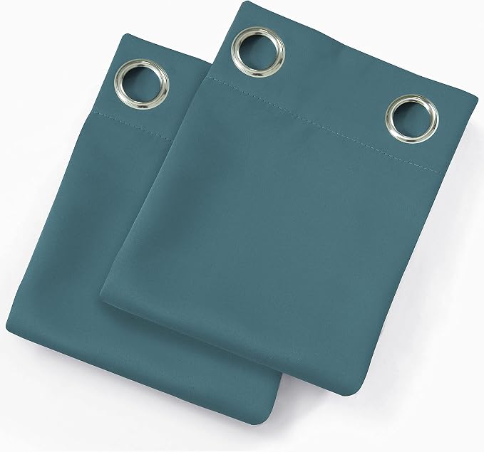 LEMOMO Sea Teal Thermal Blackout Curtains/52 x 95 Inch/Set of 2 Panels Room - Image 9