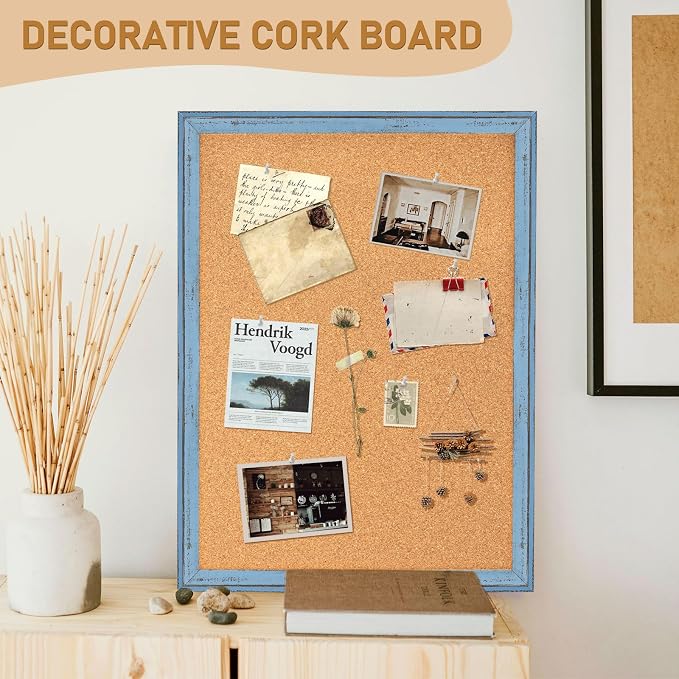 DOLLAR BOSS Cork Boards for Walls, 24 X 18 Inches Bulletin Board Decorative - Image 6